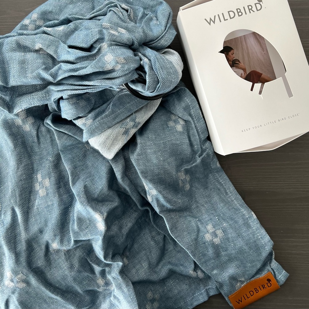 New WildBird Sling -Denim/Chambray with White Pattern